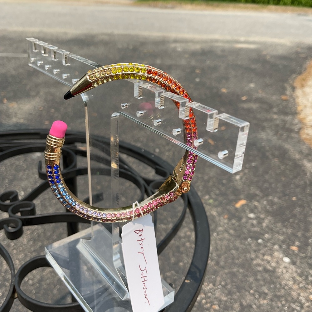 Betsey Johnson Multicolor Crystal Pencil Bracelet
